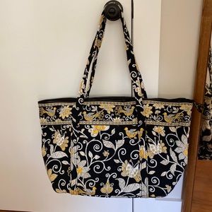 Vera Bradley Large Vera Tote Bag in Yellow Bird